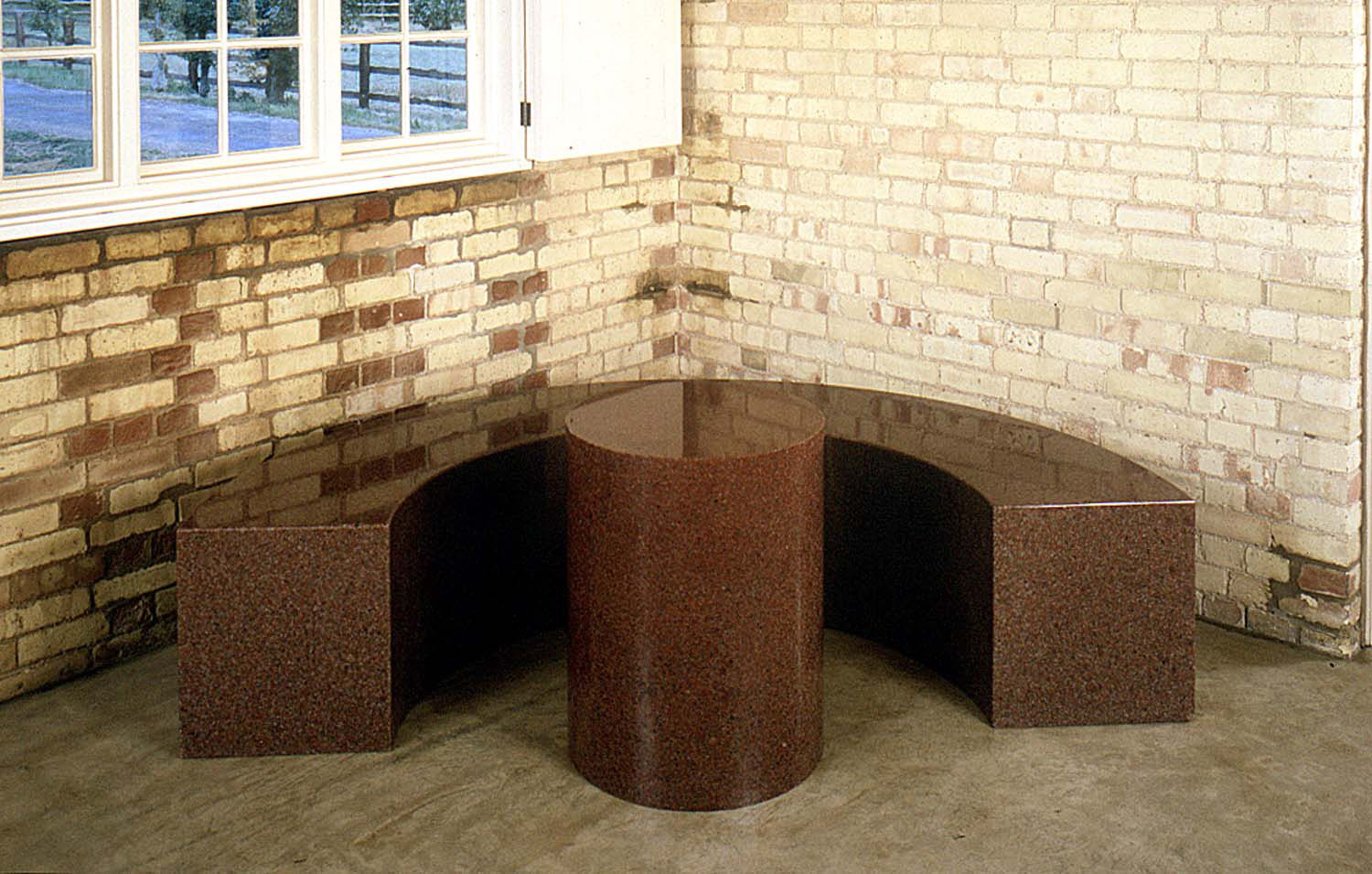 Scott Burton - Bench and Table, 1989-90, polished granite