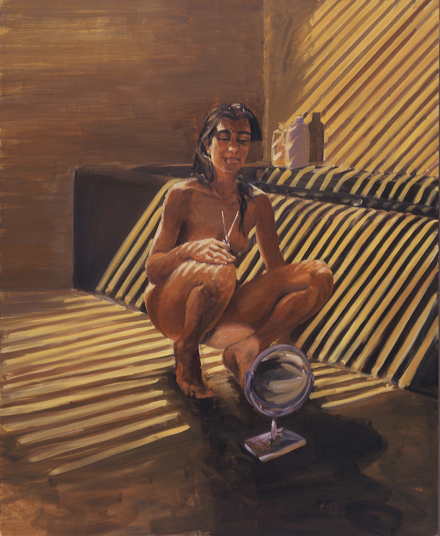 Eric Fischl -《理发》，1985年，亚麻上的油