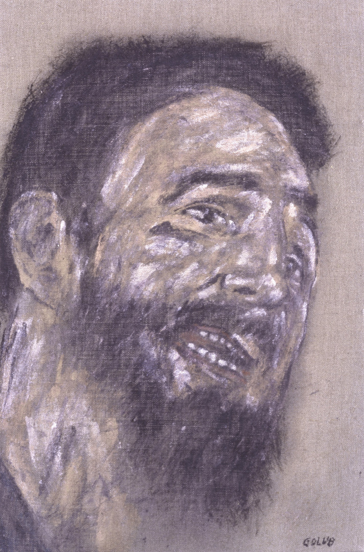 Leon Golub  -  Castro 3（1964），1977年，亚麻亚麻籽