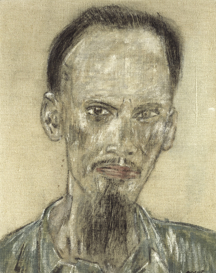 Leon Golub-胡志明（1950），1976，亚麻压克力