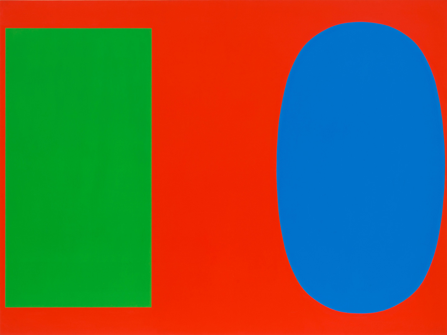 Ellsworth Kelly  - 绿色蓝色红色，1963年，油画