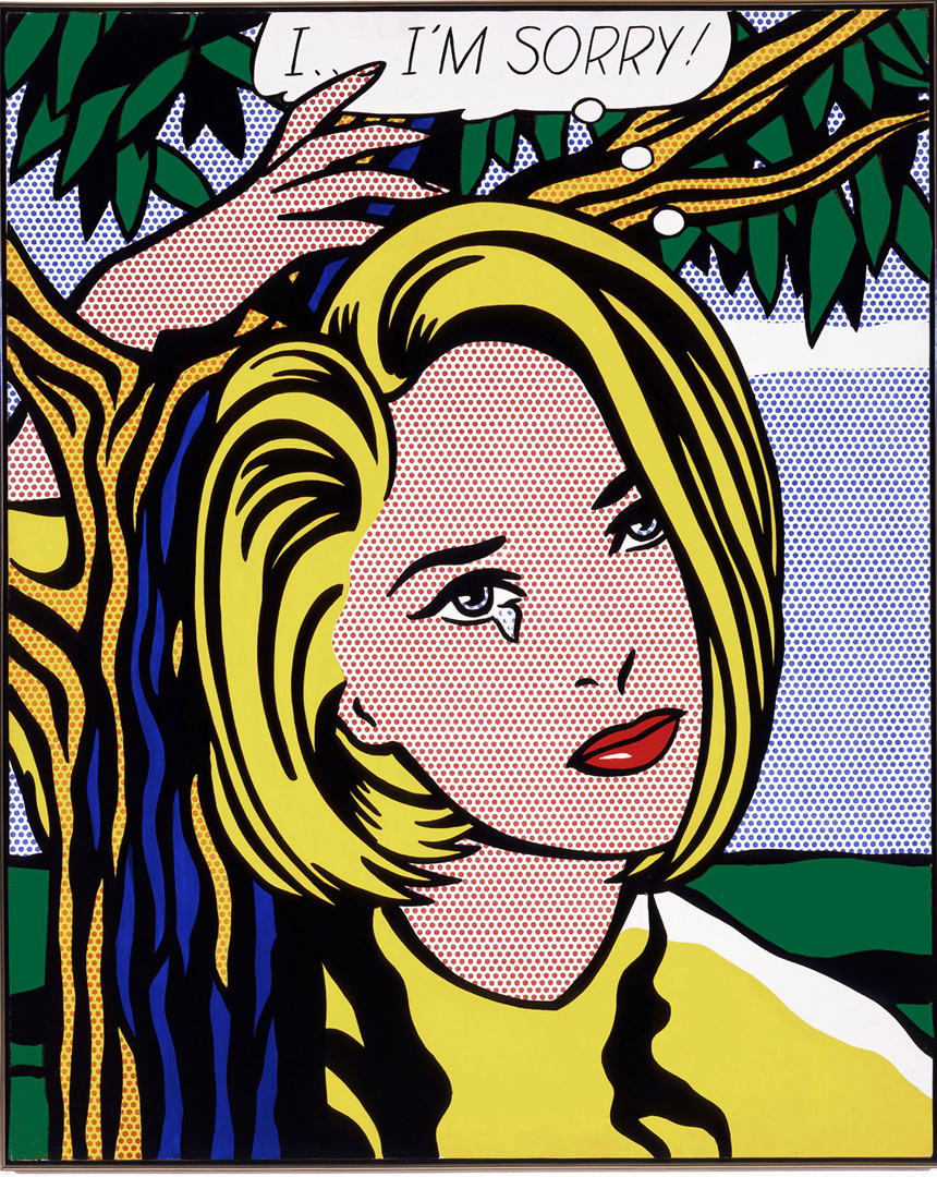 Roy Lichtenstein -我…我很抱歉!1965- 1966年，布面油画和麦格纳