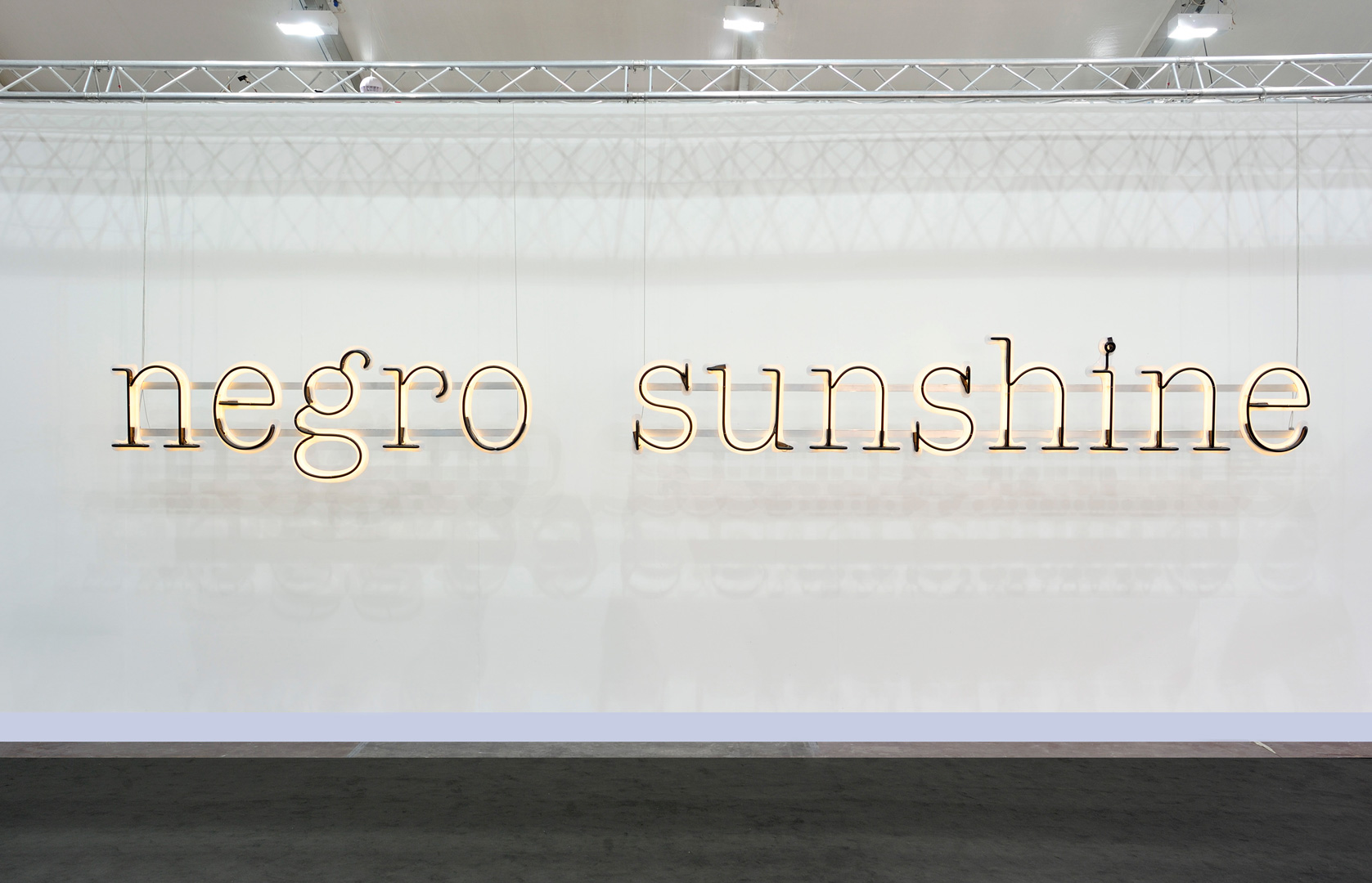 Glenn Ligon  - 温暖的宽辉光II，2011，霓虹，涂料和粉末涂铝