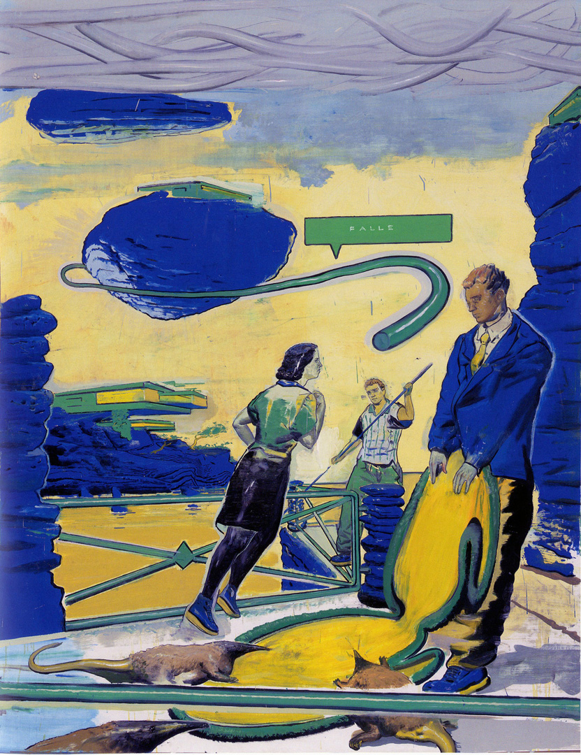 Neo Rauch  -  Falle（陷阱），2001，纸上的油