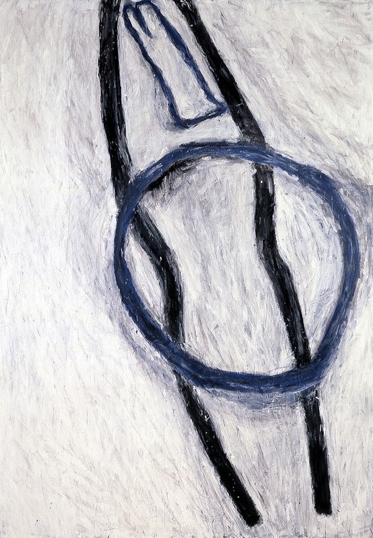 Susan Rothenberg - Blue Body, 1980-81，丙烯酸和闪光在画布上