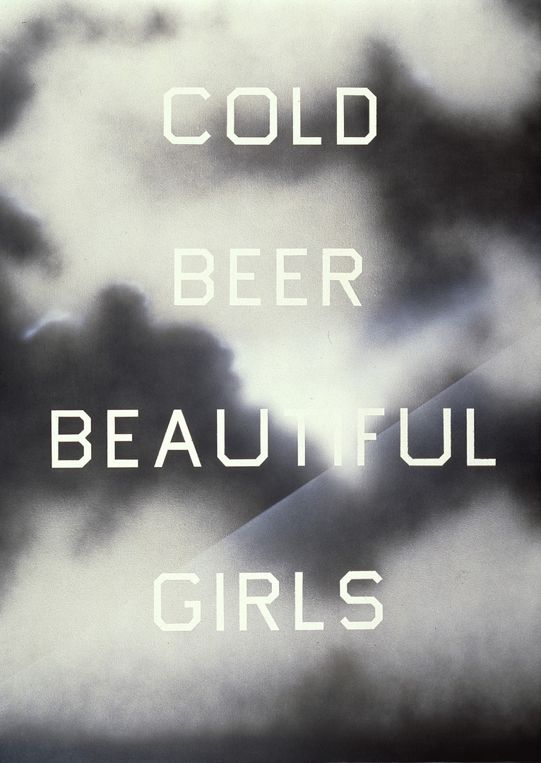 Ed Ruscha-啤酒，女孩，1993年，画布上的亚克力