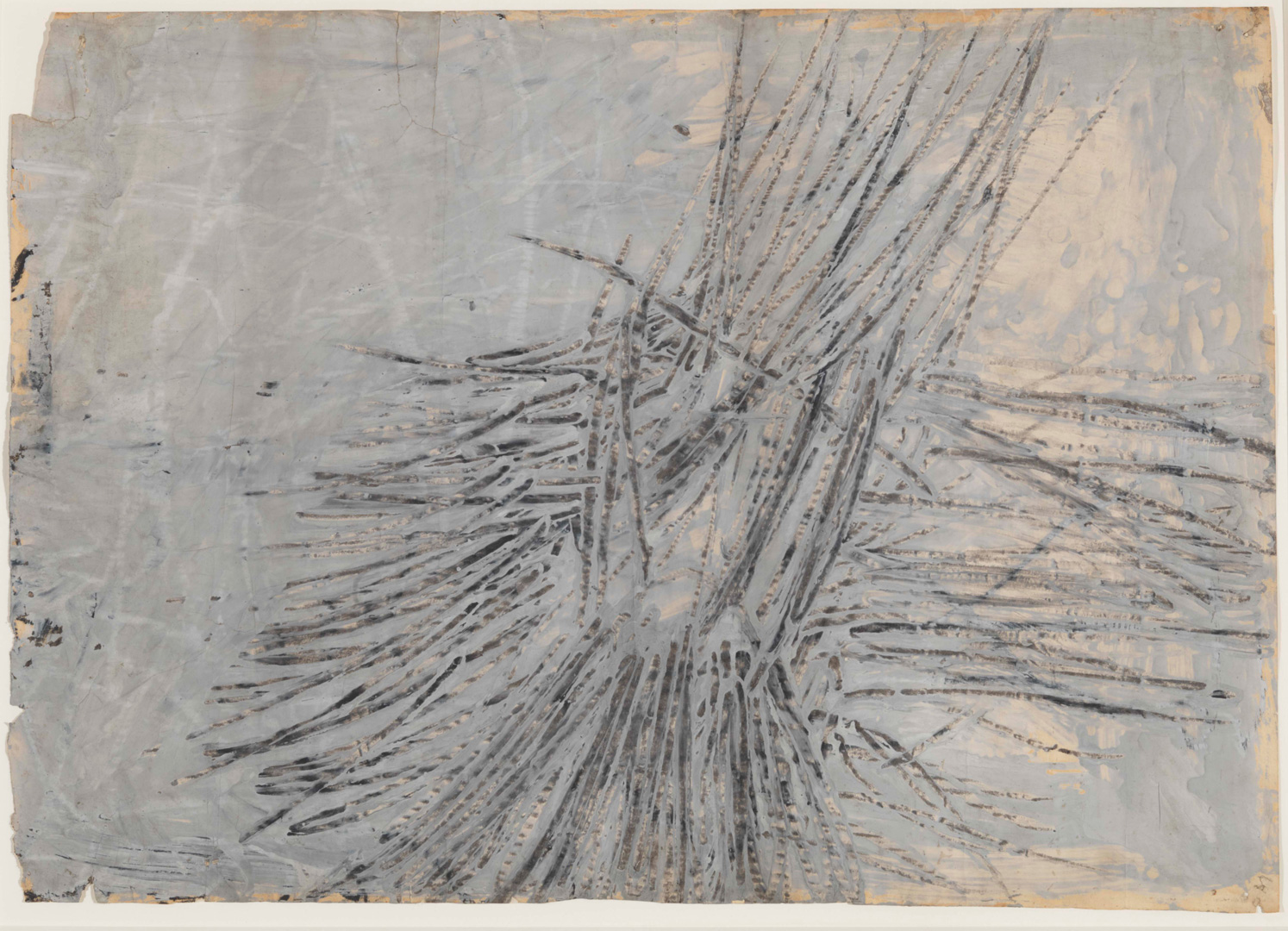 Cy Twombly - La-La, 1953, oil-based house paint and graphite on paper