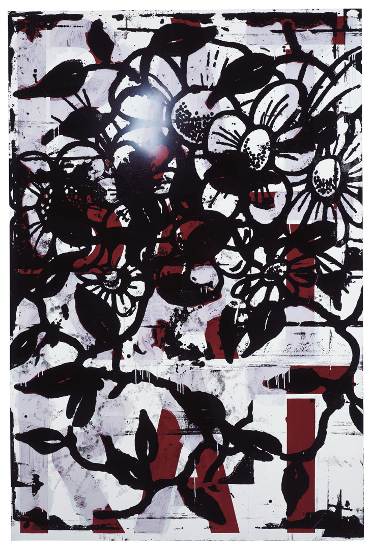 Christopher Wool - I Smell a Rat, 1989-94，搪瓷和铝上的丙烯酸