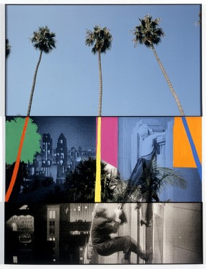 John Baldessari -重叠系列:棕榈树(城市景观)和攀登者，2000