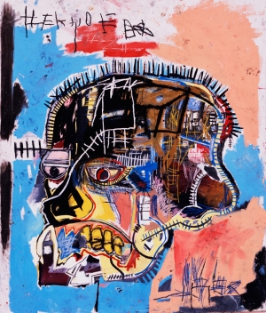 Jean - Michel Basquiat - Untitled, 1981年，帆布上的丙烯酸和油条