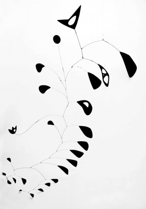 亚历山大·考尔德- s形藤，1946年，油漆金属片和电线