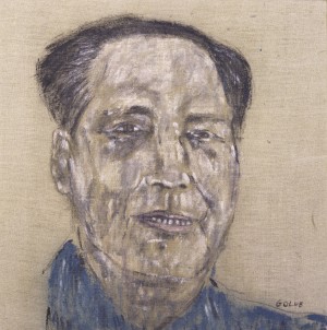 Leon Golub  -  Mao Tse Tung（1968），1978年，亚麻亚麻籽