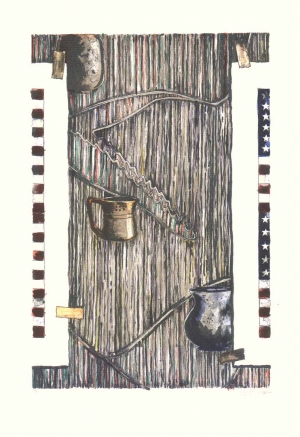 Jasper Johns  -  Ventriloquist，1985，石英仪，八铝板