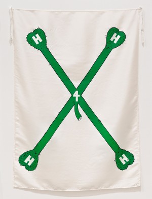 Mike Kelley - hangin&# 039;- heavy - hairy - horny(来自系列&;“三色堇金属/三叶草”)，1989，丝印