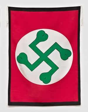 迈克·凯利-扭曲的三叶草(来自系列"三色堇金属/三叶草")， 1989，丝网印刷的丝绸