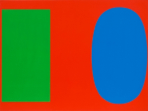 Ellsworth Kelly  - 绿色蓝色红色，1963年，油画