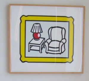 Roy Lichtenstein - Red Lamp, 1992，在Rives BFK纸上的平版印刷