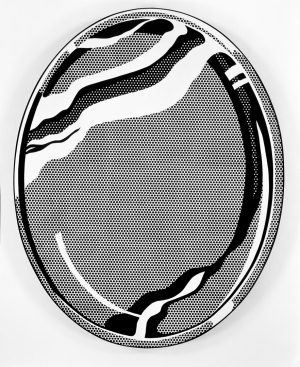 Roy Lichtenstein-Mirror#11969，《画布上的油画和麦格纳》