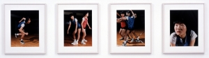 Sharon Lockhart - Goshogaoka Girls Basketball Team: Group III: (a) Chihiro Nishijima; (b) Sayaka Miyamoto & Takako Yamada; (c) Kumiko Shirai & Eri Hashimoto; (d) Kumiko Kotaka, 1997