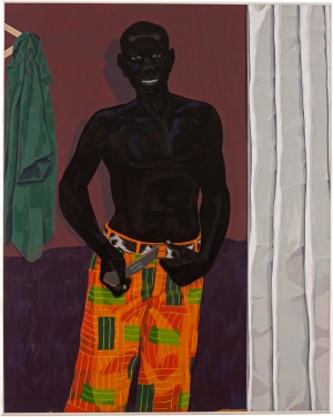 Kerry James Marshall - Untitled(橙色裤子)，2014年，PVC面板丙烯酸