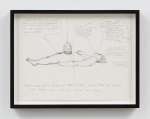 卡拉·沃克(Kara Walker) -《白色力量》(The White Power 'Gin/Machine to Harvest The native - ist Instinct for Beneficial Uses to Border cross Everywhere)， 2019年，软蜡笔、木炭和油条在纸上;纸上的石墨和墨水