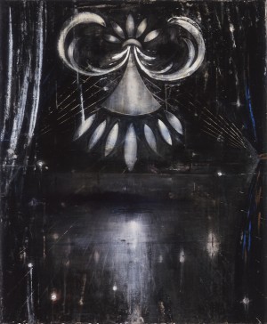 罗斯·布雷克纳-《床花》，1985，亚麻上的油